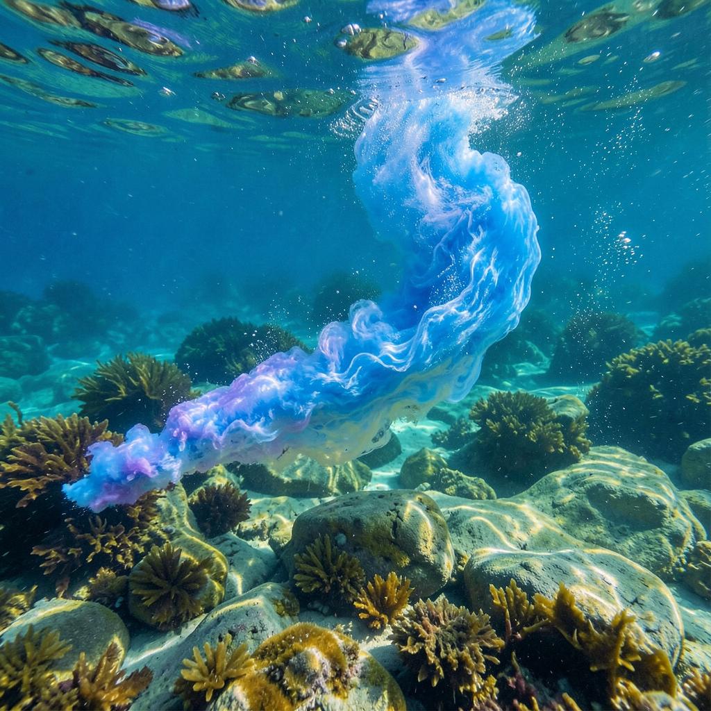 Food coloring spreading through still water